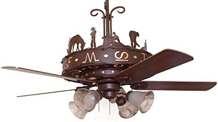 Western Trails Ceiling Fan 60" Blades with Light Kit