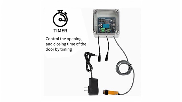 Kacsoo Automatic Chicken Coop Türöffner-Kit, Fernbedienung und Timer-Steuerung, Regensicheres Deluxe Chicken Coop Door… – Bild 8