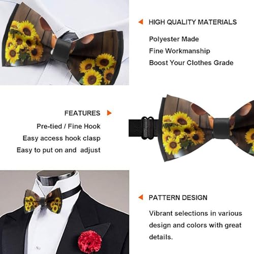Supdreamc Boys Teens Classic Bow Tie Pre-Tied Polyester for Party Wedding Formal Events3