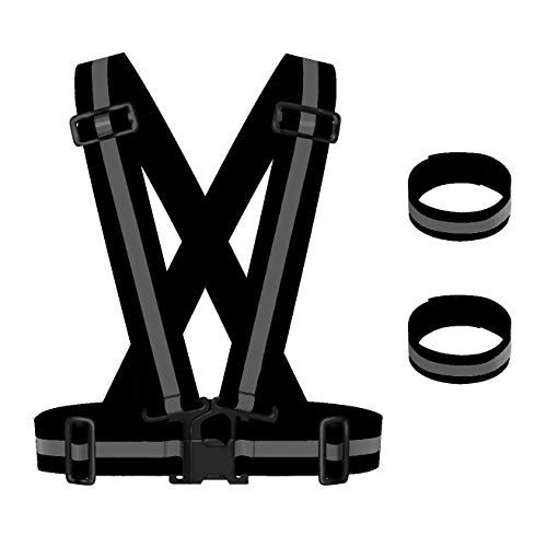 Maotrade 1 Stück Warnweste Fahrad Hohe Sichtbarkeit und 2 Stück...