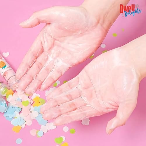 Image of Set of 4 Paper Soap | Disposable Mini Soap Paper | Scented Soap Bath Flakes | Portable Flower Tube Petals | Tube Shape Bottle Paper Soap For Travelling