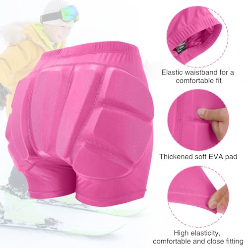 Short infantil para bumbum, almofadas de proteção de quadril infantil, calça curta acolchoada com pr
