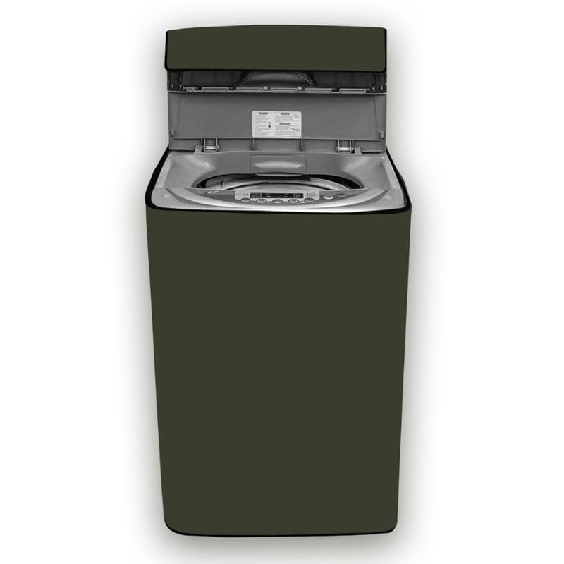 Image of Waterproof Top load washing machine cover Compatible for LG 7 Kg (T70AJMB1Z) Solid Military Print