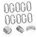 GANAZONO 10Pcs Heavy Duty Stainless Steel Quick Link Connectors D Shape Locking Carabiner for Industrial and DIY Use for Camping Outdoor Equipment and Chain Connection