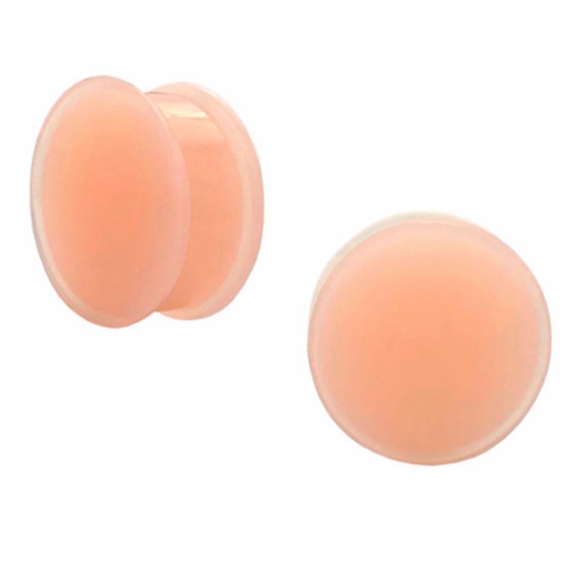 2 szt. silikonowe zatyczki do uszu o cielistym odcieniu skóry piercing biżuteria 8 g (3 mm), styl