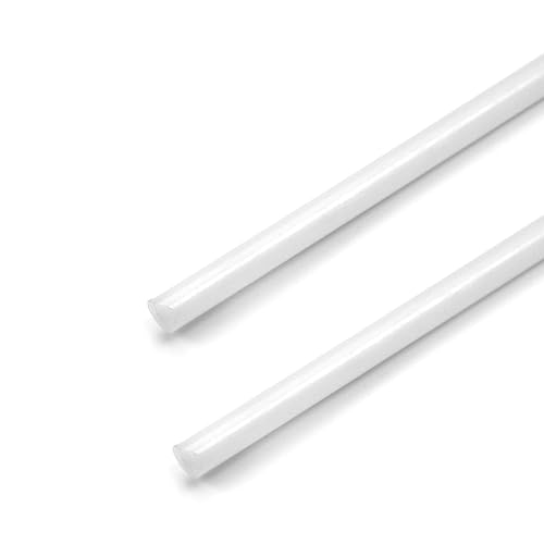 Bettomshin 2 varillas de polioximetileno POM de 0.236in de diámetro externo de 3.3ft de longitud de barra dura redonda de ingeniería de plástico