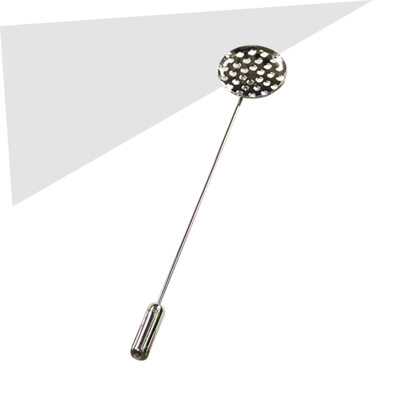 12mm Mesh Blume Basis -Stickstiftstift Brosche Stifte Silberton 20pcs Set für DIY