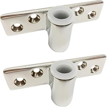 316 Stainless Steel Side Mount Oarlock Sockets, Marine Rowlock Socket for 1/2" Shank Oarlocks, Boat Yacht Oar Lock Holder, 2 Pcs