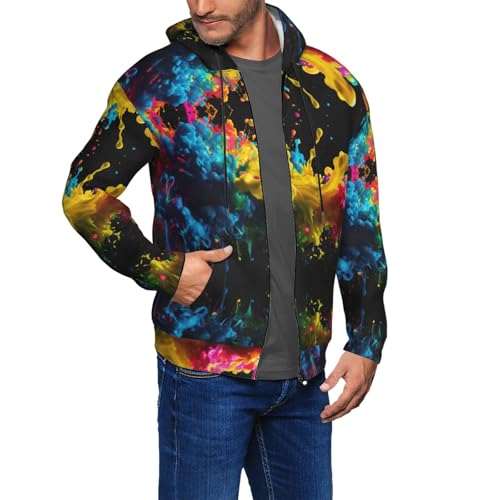 Sweat à capuche pour homme au design original éclaboussures EdWal - 6