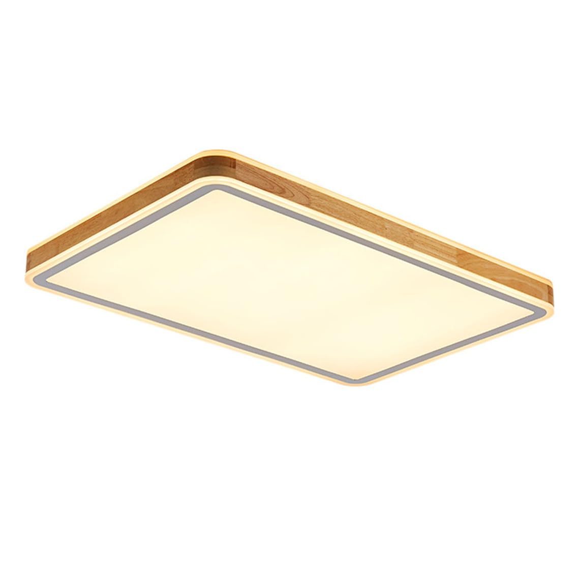 JXYDJH Large Wood Ceiling Light Fixtures Japanese-Style LED Lamp LED Flush Mount Ceiling Lights for Bedroom Dimmable Lighting Fixture for Hallway Dining Room Kitchen Close to Ceiling Lamp
