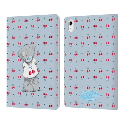 Head Case Designs Officiellt Licensierade Me To You Cherry Retro kul Läder Book Plånboksfodral Kompatibelt med Apple iPad Air (2020)