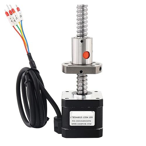 TNXUAPJF 5 pcs for Precision Machine Tool 100MM 200MM 300MM Stepper Motor 1.7A 40N.cm 17HS4401S with SFU1204 Ball Screw Diameter(4401S-1204-100mmx5)