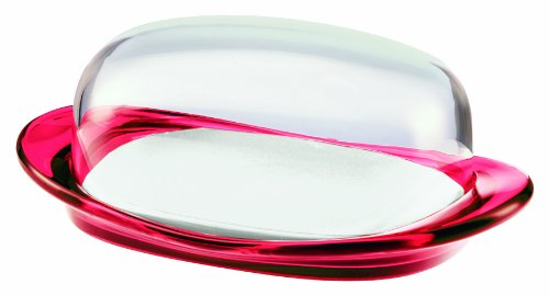 Guzzini Look Transparent Red Butter Dish