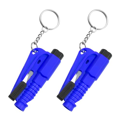 Gasedin 2 PCS Emergency Keychain, Glass Breaker Seatbelt Cutter Key