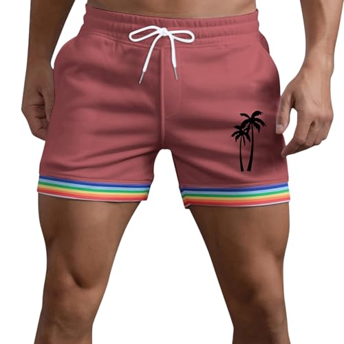 Pantalones Cortos Hombre, Pantalón Corto Hombre, Pantalones Cortos De Seersucker Nailon Elástico Transpirables Estilo Deportivo para Verano Y Ocio