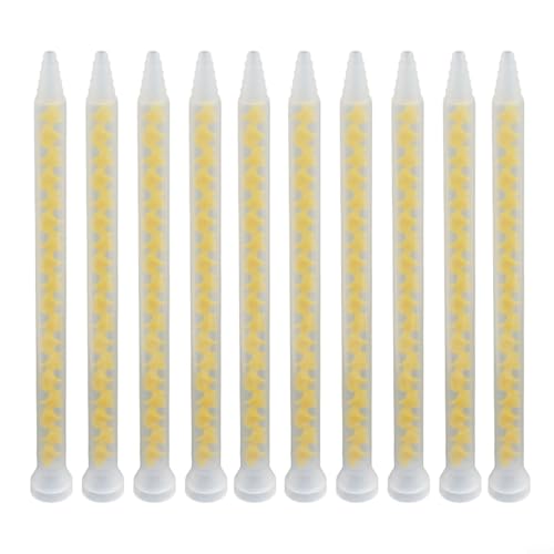 10 tubos mezcladores 10-18 con boquilla estática en espiral para pegamento AB utilizado en aplicaciones de silicona epoxi y poliuretano (B)