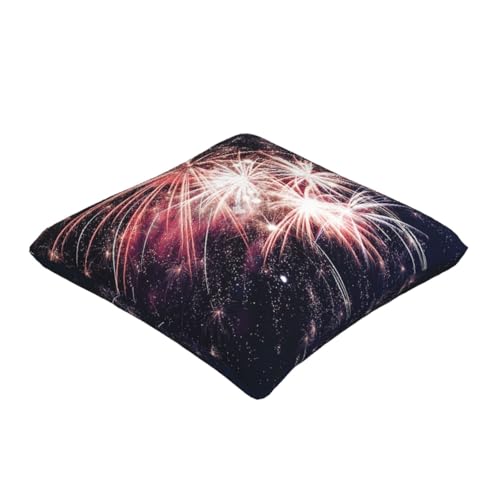 Taies d'oreiller lin feu d'artifice lot de 2 anti plis pour lit