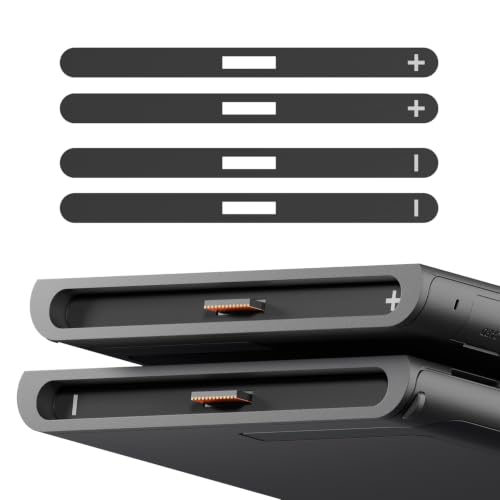 eXtremeRate Console Side Rail Slot Sticker for Switch 2, Left Right Slide Rail DIY Decorative Skin Decal with Tweezer for Nintendo Switch 2 Console - Shadow Gray