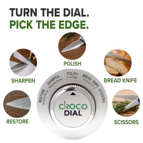 Croco Dial 5-in-1 Knife Sharpener for Straight & Serrated Knives - image 5