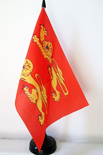 AZ FLAG Drapeau de Table Basse-Normandie 21x14cm - Petit Drapeaux DE Bureau Bas-Normand - France 14 x 21 cm