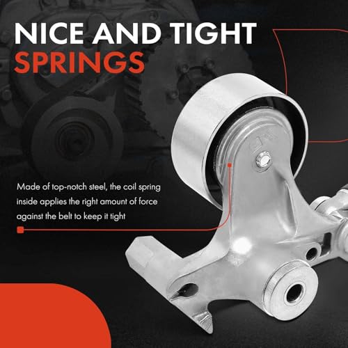 Image of A-Premium Belt Tensioner Assembly with Pulley Compatible with Honda Accord 2018-2019, Civic 2016-2018, CR-V 2017-2018, 1.5L, Replace# 3117059B015