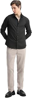 SNITCH Luxe Men Formal Shirt | Slim Fit Full Sleeve Spread Collar Solid Design | Wrinkle-Resistant & Lightweight Polyester... Price In India