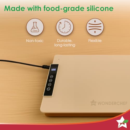 Image of Wonderchef WonderMat Food Warming Mat, Food-Grade Silicone, for Warming Cast-iron /Stainless-steel /Ceramic /Glass /Enamelware, Warms Soup Bowls, Lunch Boxes, Baby Food, Beverages, Rollable, 2-Yr Warranty
