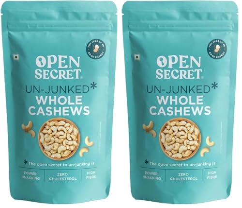 Image of Open Secret Premium Cashew | 900g | Whole Cashew Nuts, Dry Fruits, Kaju, Healthy Snacks, Cashews, Cashew 900gm, Healthy Dry Fruits, Nutritious, Gluten Free & High Protein (Pack of 2)