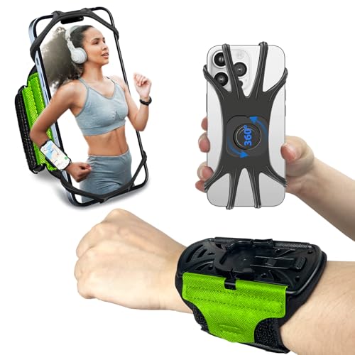 Brassard d'avant-bras rotatif à 360° pour iPhone 16 et smartphones 4 à 6.5 pouces