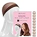 Milano Collection Nylon Fitted Elastic Mesh Snood Wig Cap Set of 9 in Brown