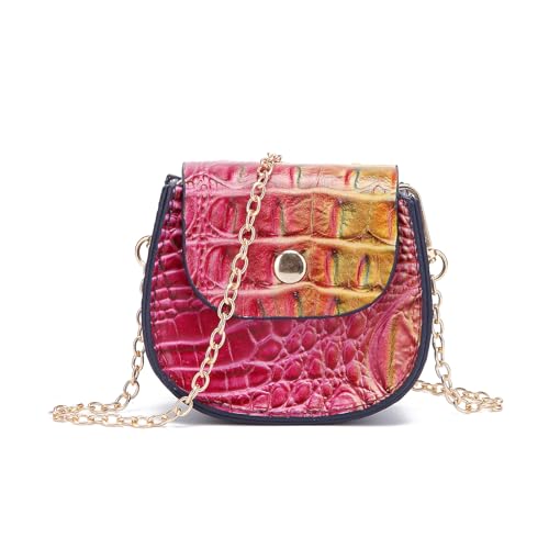 Makcr Joacbv Mini Crocodile Embossed Leather Clutch Tiny Compact Evening Bag for Women Stylish Accessory for Essentials