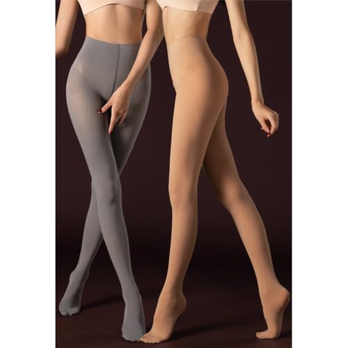 DTWAWA Womens 40 Den Opaque Control Top Tights, High Waist Pantyhose3
