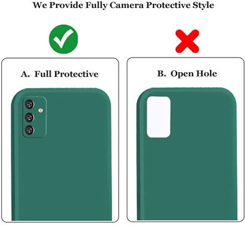 Image of A rtistque Liquid Silicone Back Cover Case for Samsung Galaxy F34 5G Shockproof TPU Soft Flexible with Camera Protection - Green