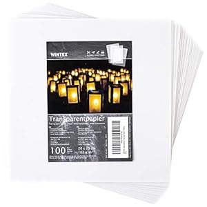 WINTEX Transparentpapier 20x20cm Weiß