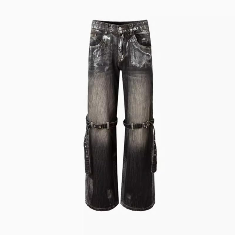 Emo Pants Emo Clothes Y2k Punk Pants Gothic Baggy Pants Goth Cargo Jeans Punk Goth Gothic Clothes 6