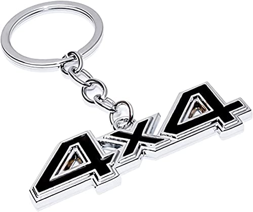 Image of EmbRoom 4x4 Key Chain Metal Badge Emblem Sticker Replacement for Truck /SUV (Black)