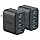 Anker Zolo USB C Charger Block,2-Pack Type C Charger Fast Charging with 50W Max Output,2 USB-C and 2 USB-A,Compact and Stable Design,for iPhone 17/16 Series,MacBook,iPad,Pixel,Galaxy,and More (Black)