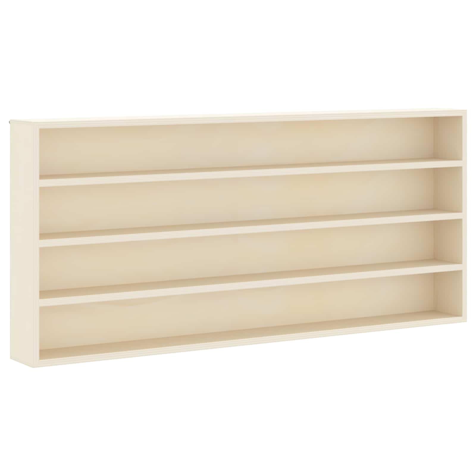 Sammlervitrine aus Holzwerkstoff mit Regalen und Staubschutz - Schlanke Wandvitrine zur Aufbewahrung für den Wohnraum mit Mehreren Böden und Wandmontage ohne Bohren - Wandschrank