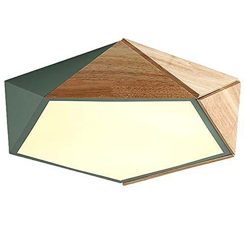 Plafonnier LED dimmable contre la fatigue visuelle luminaire bois 42cm