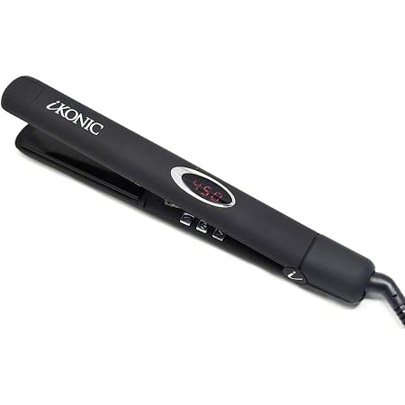 Amazon.com: iKonic - Enderezadora de pelo de cerámica de turmalina - Plancha  plana infrarroja con control de temperatura digital suaviza todo el cabello  - Fácil de usar anti encrespamiento productos para mujeres,