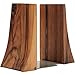 TILISMA Bookends for Heavy Books – Walnut Wood Book Ends for Shelves – Heavy Duty Bookends to Hold Books – Decorative Book Ends for Home Library – Wooden Bookend for Shelf - Bookshelf Accessories
