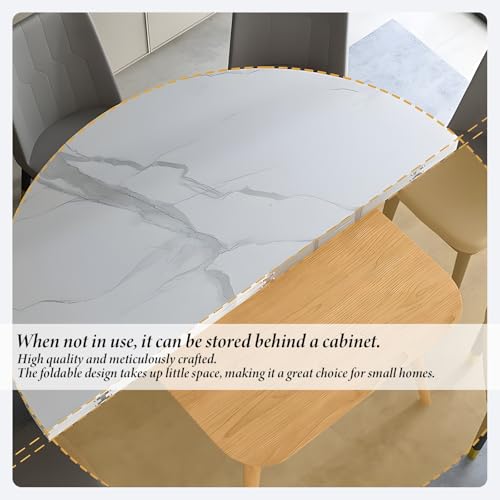 Extension de dessus de table ronde pliable : solution gain de place petits espaces - 4