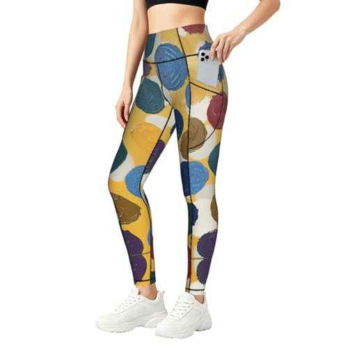 Pantalones de yoga para mujer ERSDWRE con bolsillos laterales y cintura alta