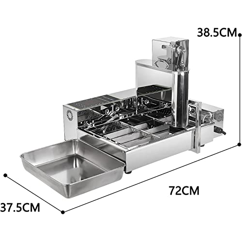 Automatic Donut Machine - Digital Fryer with 50-220° Temperature Adjustment,5.5L Hopper Capacity,and Produces 4 Donuts at a Time for Convenient Use