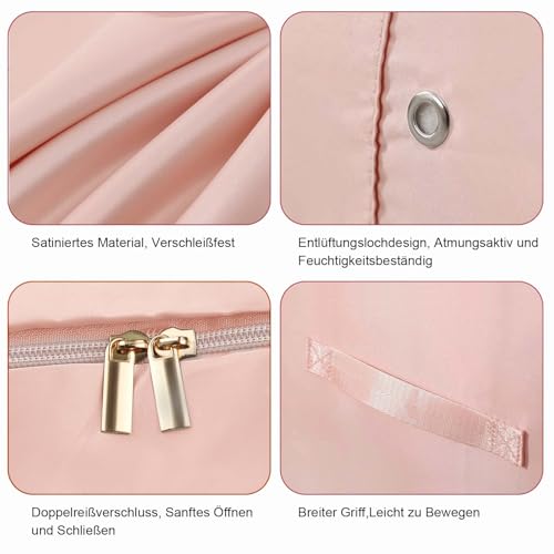 Ultra Platzsparender Selbstkomprimierender Organizer, Neuest Komprimierender Beutel,Bewegliche Organizertaschen für bettdecken,Selbstkomprimierender Organizer für Bettdecken, Kleidung, Decken (Rosa)