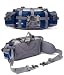 Outdoor Fanny Pack Hiking Camping Biking Waterproof Waist Pack 2 Water Bottle Holder Sports Bag for Women and Men Blue