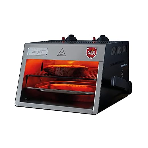 The Otto Grill Original, Infrared Steak Grill from Otto Wilde, 1500°F in 3 Minutes, Integrated Grill Drawer, 100% Stainless Steel