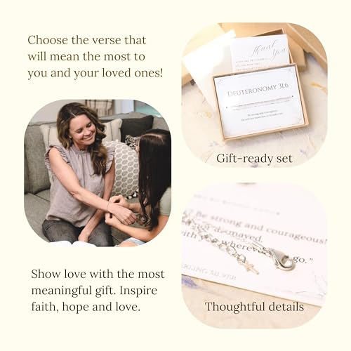 Morse Code Bracelets for Women, Christian Bible Verse Bracelets, Scripture S925 Sterling Silver Inspirational Faith Jewelry, Religious Gifts for Women4