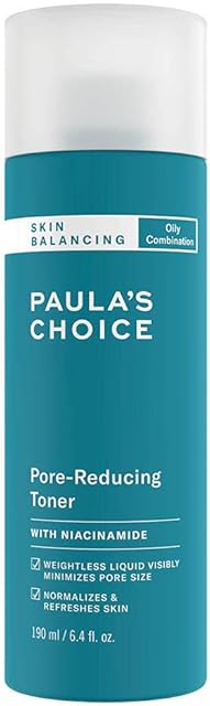 Paula's Choice Skin Balancing Pore Reducing Toner - Refines Enlarged Pores & Fights Blackheads - with Niacinamide & Glycerin - Combination to Oily Skin - 190 ml