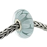 Authentic Trollbeads Glass 61407 Light Blue Shadow